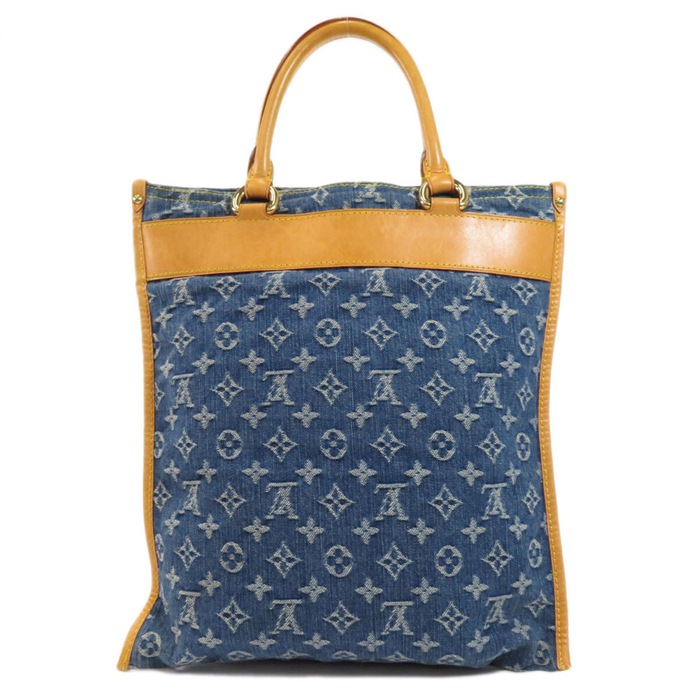 Louis Vuitton Denim Monogram Tote Flat Bag Shopper